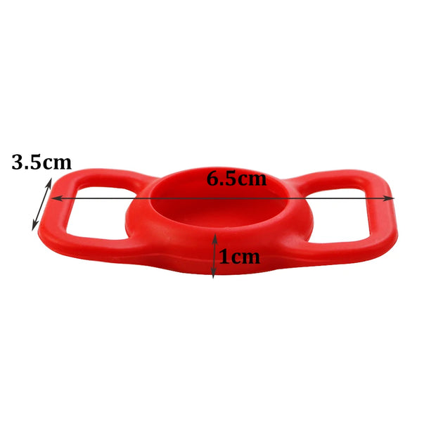 Patterned Silicone Pet Collar with Apple Tracker Protection and Luminous Color