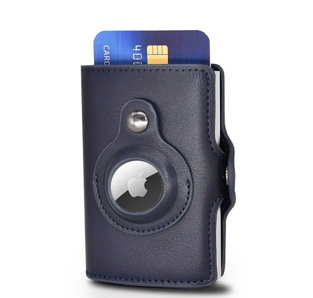 2022 RFID Card Holder with AirTag Slot in Black Leather