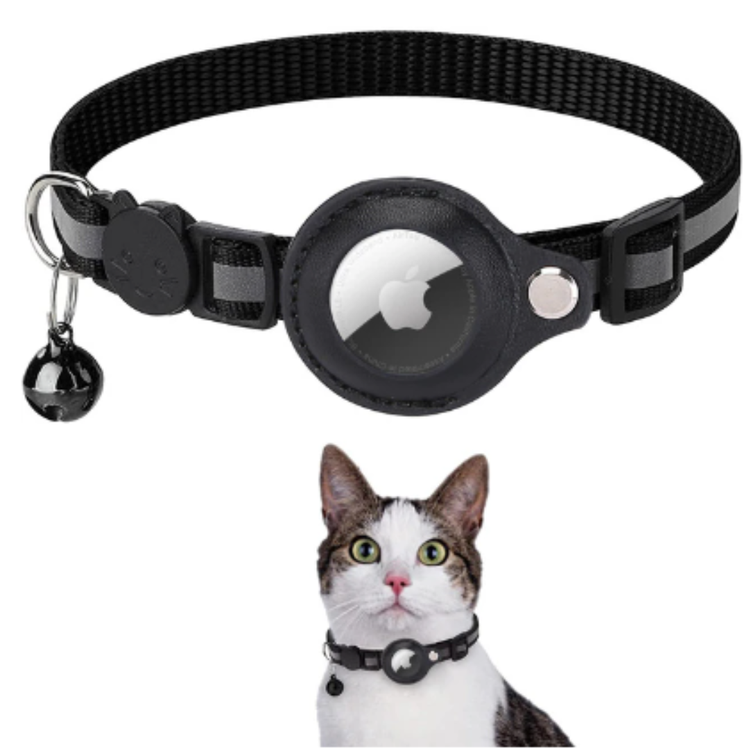 Genuine Airtag Cat Collar - Black