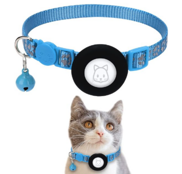 Reflect Airtag Cat Collar - Blue