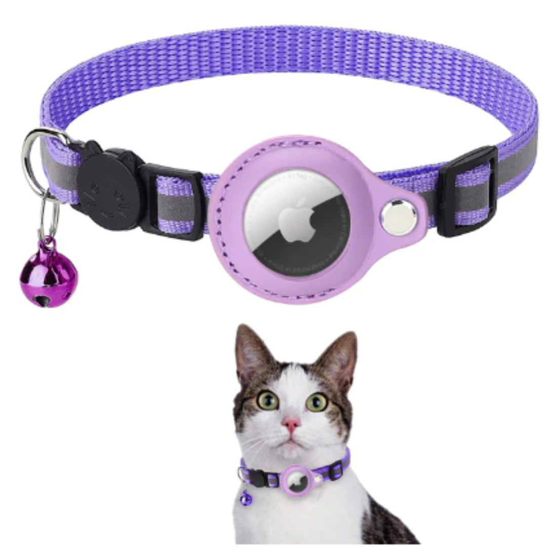 Genuine Airtag Cat Collar - Purple