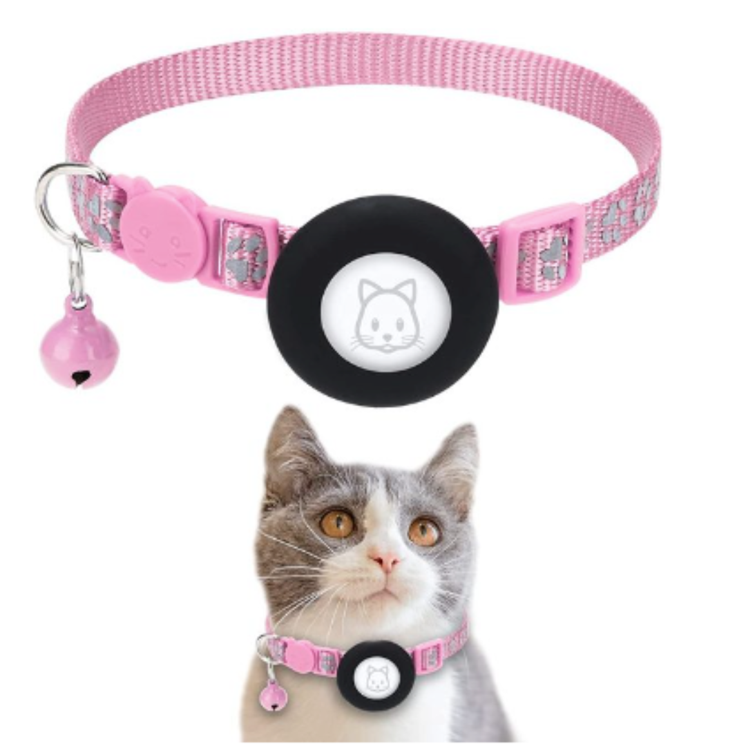 Reflect Airtag Cat Collar - Pink