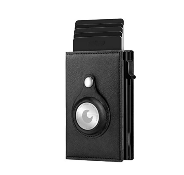 Carbon Fiber leather AirTag Leather Wallet